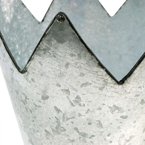 Artikel Plantekasse krone metal dekoration zink Ø21,5/19,5/17cm sæt af 3
