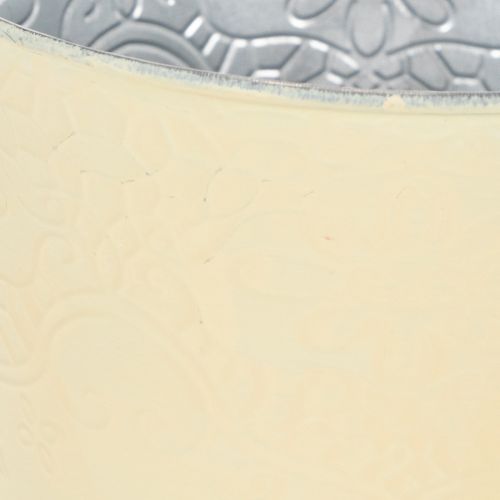 Artikel Metalplantekasse, pastelgul, Ø16 cm H14 cm