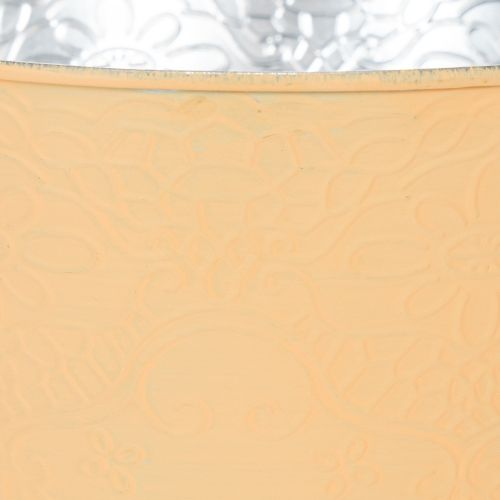 Artikel Metalplantekasse, pastel orange, Ø20 cm H16 cm