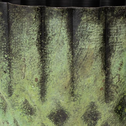 Artikel Vintage metal urtepotte, grøn, Ø14/12 cm, sæt med 2