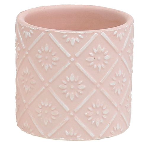 Floristik24 Planter med mønster pink Ø7cm H6.5cm 12stk