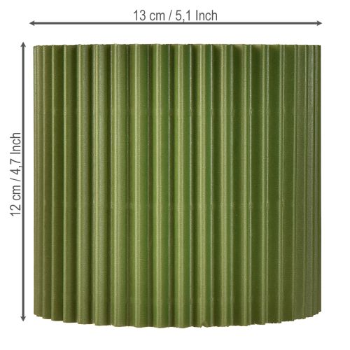 Artikel Papirpotte mørkegrøn Ø13cm H12cm 4 stk.
