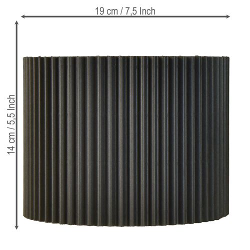 Artikel Papirpotte, sort, Ø19 cm, H14 cm, 3 stk.