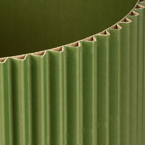 Artikel Blomsterpotte af papir mørkegrøn Ø19cm H14cm 3 stk.