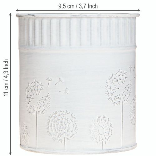 Artikel Plantekasse Mælkebøtte Urtepotte Hvid Ø9,5cm H11cm