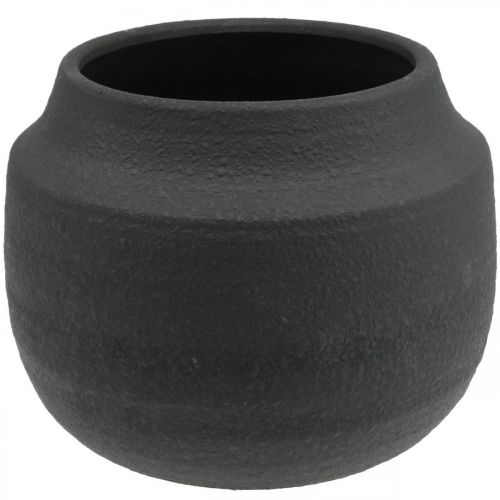 Plantekasse sort keramik urtepotte Ø27cm H23cm
