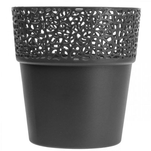 Artikel Plantekasse plast urtepotte antracit Ø14,5cm H15,5cm