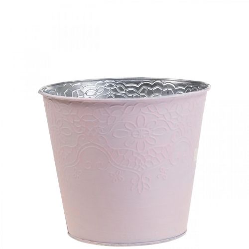 Floristik24 Urtepotte metal urtepotte pastel pink Ø12cm