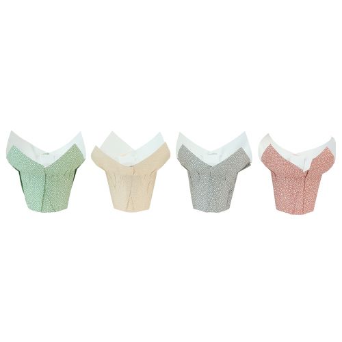 Artikel Plantekasse papir prikket gaveemballage blomster Ø9cm H16cm 8 stk
