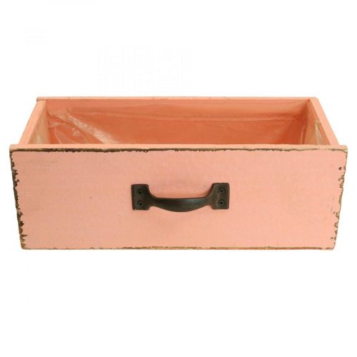 Floristik24 Plantekasse skuffe træ deco fersken 25×13×9cm