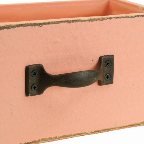 Floristik24 Plantekasse skuffe træ deco fersken 25×13×9cm
