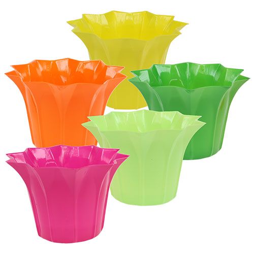 Floristik24 Plast cachepot, assorteret Ø14cm 10stk