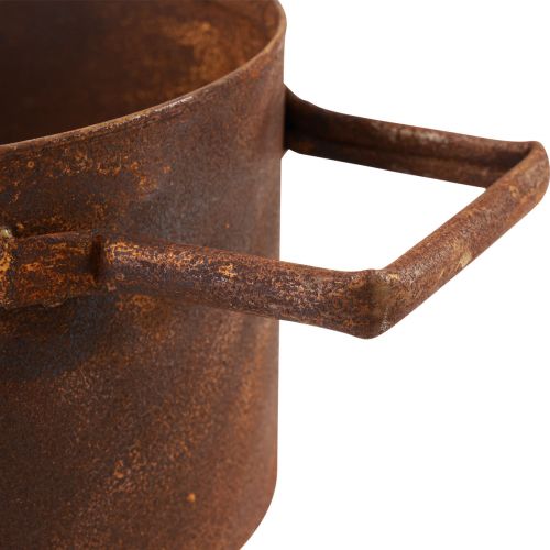 Floristik24 Plantekasse rust metal plantepotte Ø19,5cm/26cm sæt med 2
