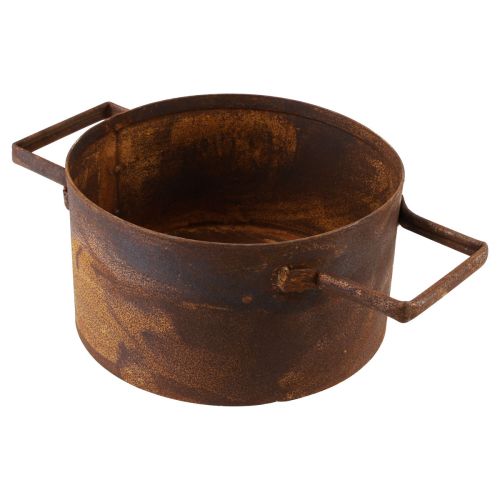 Floristik24 Plantekasse rust metal plantepotte Ø19,5cm/26cm sæt med 2