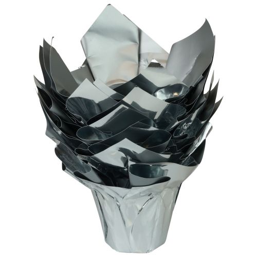 Artikel Plantekasse sølvglans gaveemballage Ø5,5cm H6cm 8 stk