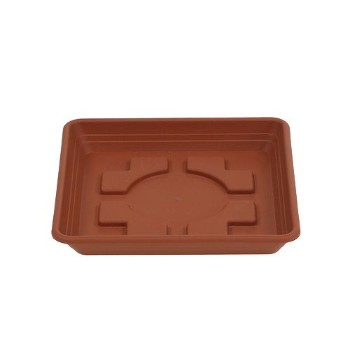 Floristik24 Coaster Lara firkantet 12cm x 12cm terracotta, 1stk