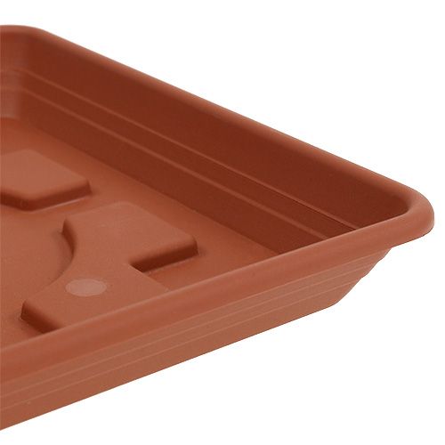Floristik24 Coaster Lara firkantet 12cm x 12cm terracotta, 1stk