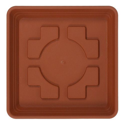 Floristik24 Coaster Lara firkantet 12cm x 12cm terracotta, 1stk