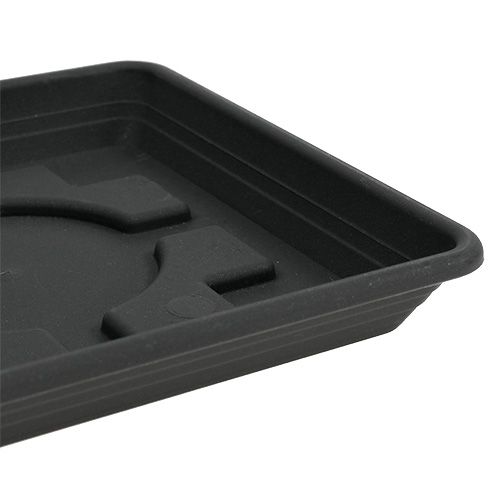 Floristik24 Underdel Lara firkant 16 cm x 16 cm antracit, 1 stk