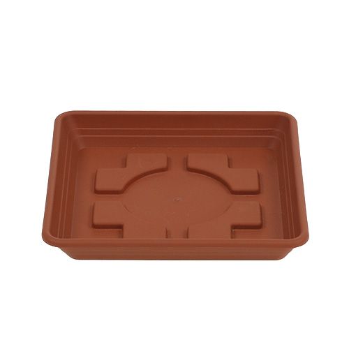 Floristik24 Coasters Lara firkant 16 cm x 16 cm terracotta, 1 stk