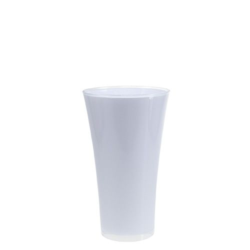 Vase &quot;Fizzy&quot; Ø13,5cm H20,5cm hvid, 1stk