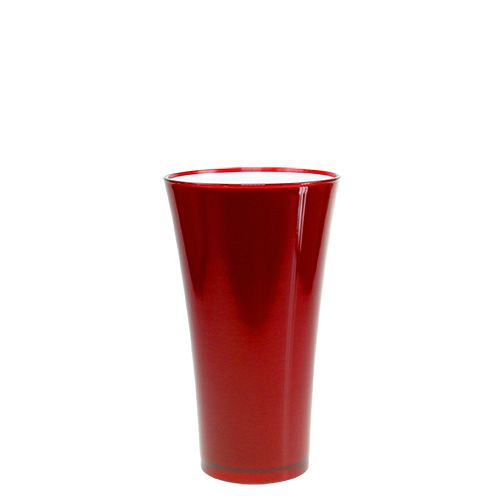 Floristik24 Vase “Fizzy” Ø13,5cm H20cm rød, 1stk