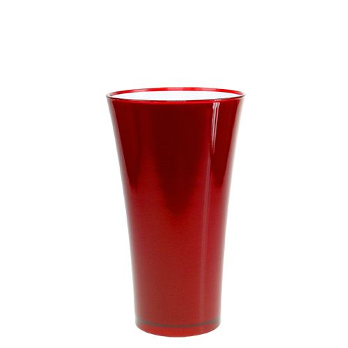 Floristik24 Vase “Fizzy” Ø16cm H27cm rød, 1 stk