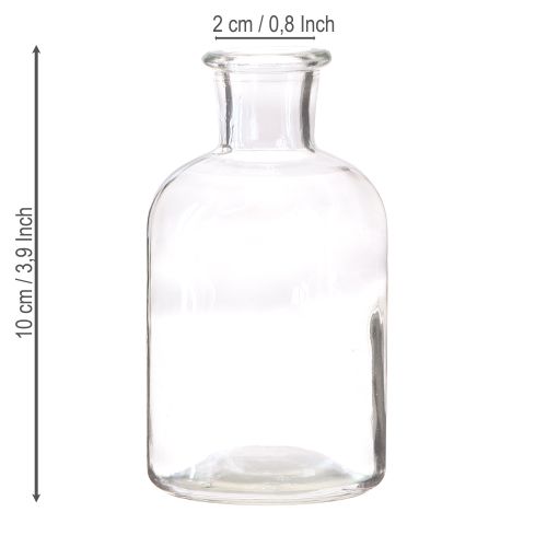 Artikel Vase glasflaske vase glasflaske klar Ø5,5cm H10cm 6 stk