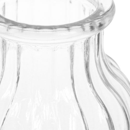 Floristik24 Vase glasriller glasvase dekorativ glas klar Ø11cm H15cm 2stk