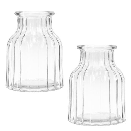 Floristik24 Vase glasriller glasvase dekorativ glas klar Ø11cm H15cm 2stk