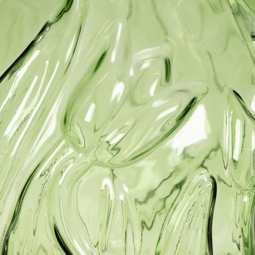 Artikel Glasvase med præget tulipandesign til indendørs dekoration, 22,5 cm