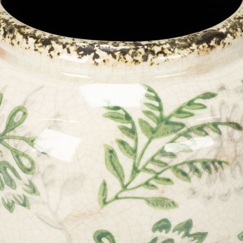 Artikel Vase med fint plantemønster til boligindretning 19 cm