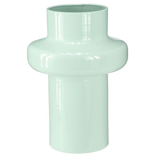 Floristik24 Vase Metal Vase Dekoration Mintgrøn Pastel Ø16,5cm H23,5cm