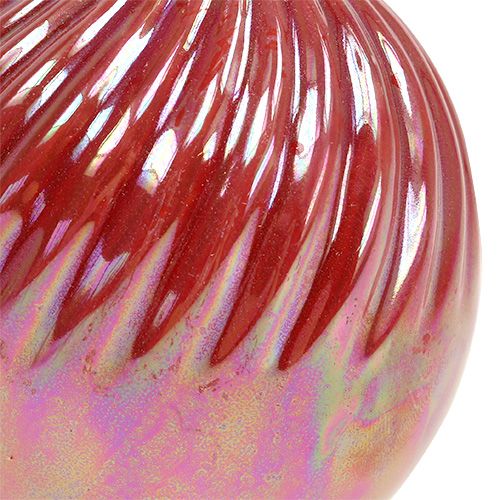 Floristik24 Vase, mini vase perlemor rød Ø7.5cm H10cm 6stk