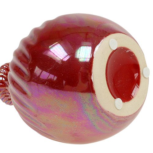 Floristik24 Vase, mini vase perlemor rød Ø7.5cm H10cm 6stk