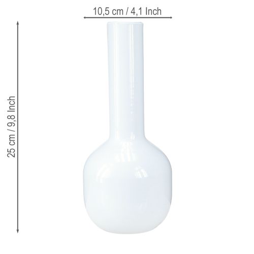 Artikel Moderne dekorativ vase metal vase creme hvid Ø10,5cm H25,5cm