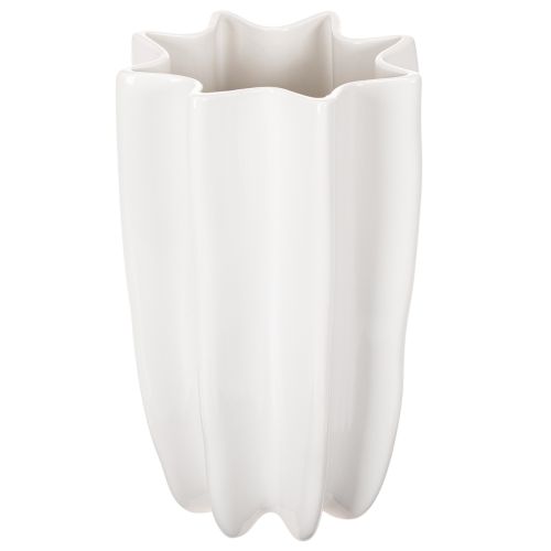 Ribbet vase, høj dekorativ vase til tørrede blomster, 24 cm