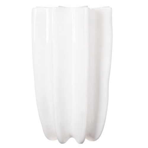 Ribbet vase, høj dekorativ vase til tørrede blomster, 24 cm | Floristik24.dk