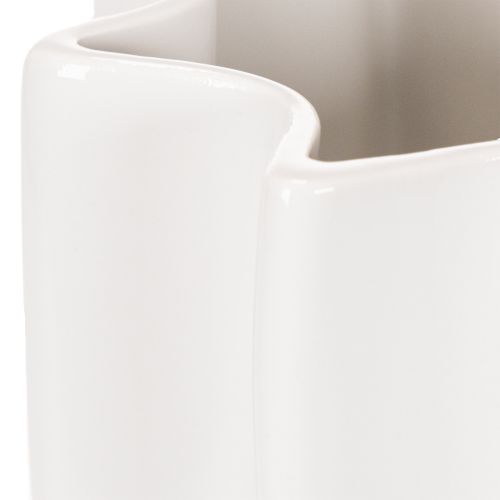 Ribbet vase, høj dekorativ vase til tørrede blomster, 24 cm | Floristik24.dk