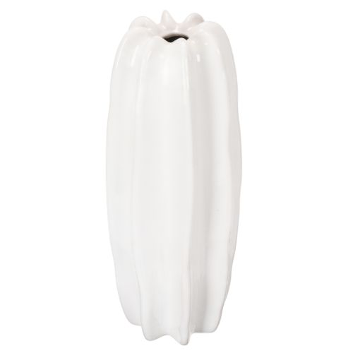 Ribbet vase, moderne keramikvase til tørrede blomster, 40 cm købe | Floristik24.dk