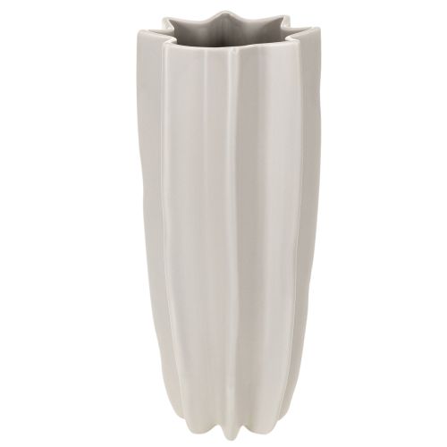 Moderne ribbet vase, høj dekorativ vase til tørrede blomster, 38 cm købe | Floristik24.dk
