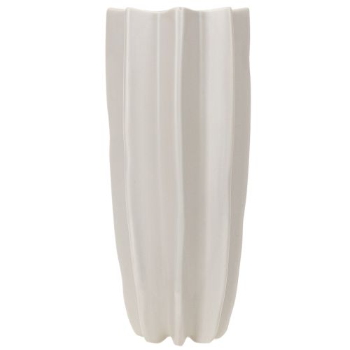 Moderne ribbet vase, høj dekorativ vase til tørrede blomster, 38 cm | Floristik24.dk