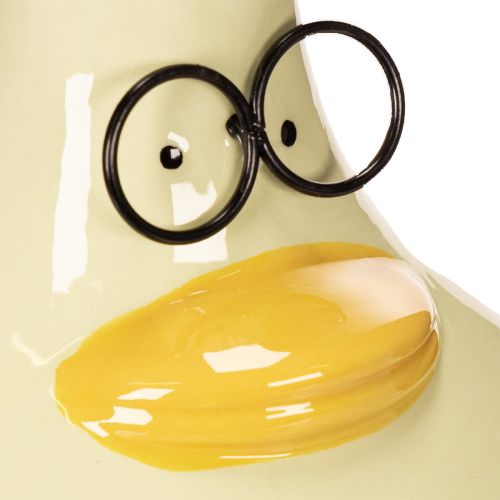 Artikel Andefigurvase, keramik, muntert design, ideel til moderne interiør, 15 cm, 2 stk.