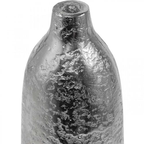 Artikel Dekorativ vase metal hamret blomstervase sølv Ø9,5cm H32cm