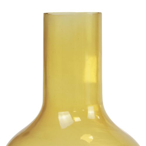 Artikel Vase gul glasvase løgformet blomstervase glas Ø10,5cm H15cm