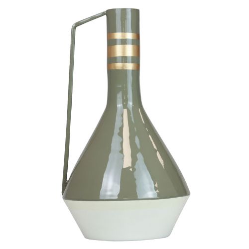 Artikel Vase Metal Håndtag Vintage Deco Kande Grå Guld Ø18cm H33cm