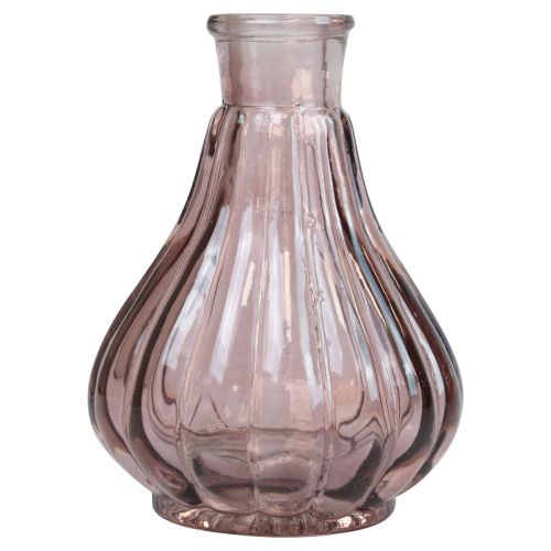 Artikel Vase pink glasvase løgformet dekorativ vase glas Ø8,5cm H11,5cm