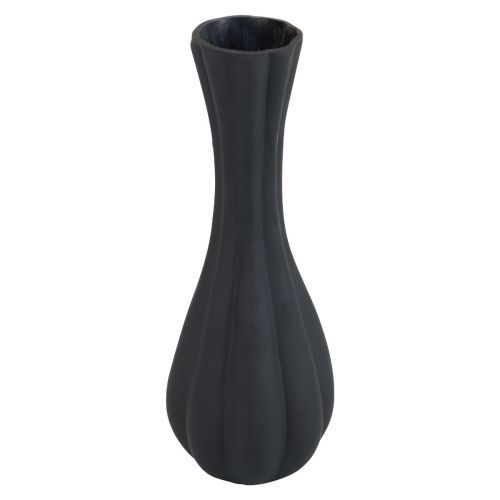 Artikel Vase sort glas vase riller blomstervase glas Ø6cm H18cm