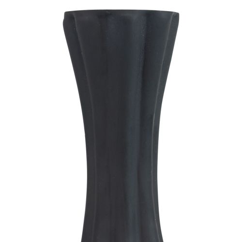 Artikel Vase sort glas vase riller blomstervase glas Ø6cm H18cm