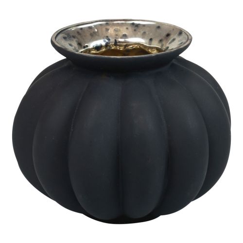 Artikel Vase sort glasvase løgformet dekorativ vase glas Ø11cm H9cm